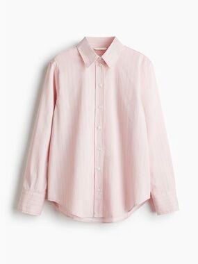 H&M Light Pink Pinstripe Button-Down Shirt new with tags -size small